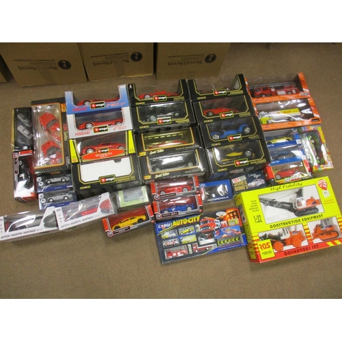 426A - Accumulation of variously scaled diecast vehicles, generally mint in good to near mint window boxes,... 