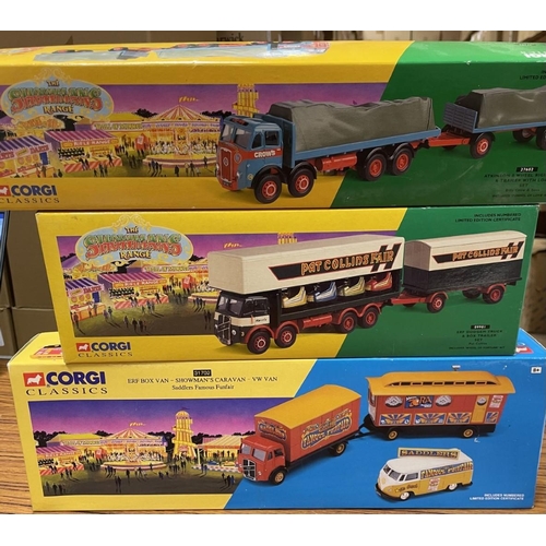 442 - Collection with Corgi lorries with Heavy Haulage No 17602, Leyland Dodgem truck No 24801, Atkinson w... 