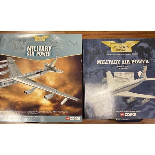 477 - Collection with Corgi AA 1/44 Boeing B52C Stratofortress 542672 No AA33501, Boeing VC-137C No AA3290... 