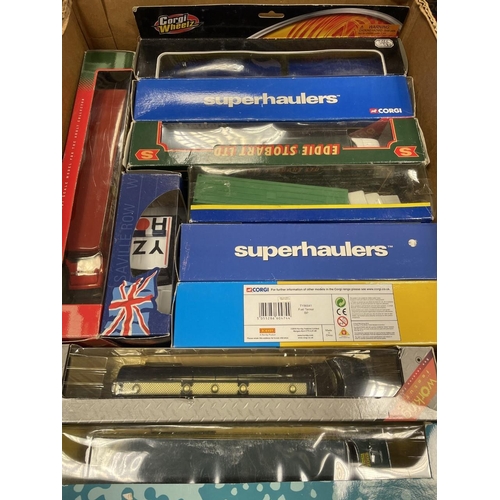 497 - Corgi. Collection of lorries with Asda petrol tanker No TY86614, Renault cab and fuel tanker No TY86... 