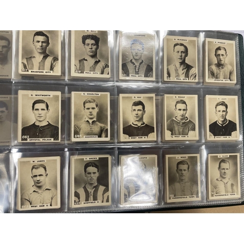 50 - Collection in two albums with football themed part and complete sets including Churchman Association... 