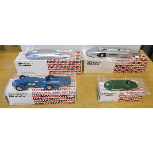 536 - Western Models. Collection of 1:43 scale land speed record cars generally excellent to mint in excel... 