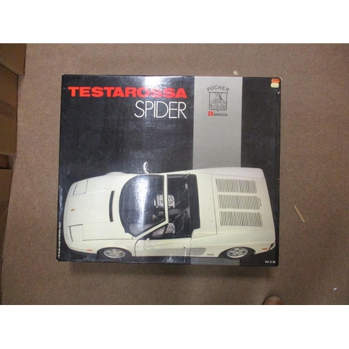 545 - Pocher (Rivarossi). K52 unbuilt 1/8 scale Testarossa Spider white diecast kit, mint in excellent plu... 