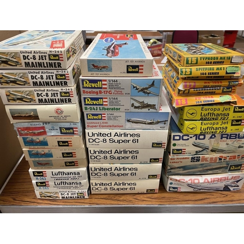 547 - Revell. 1/144 scale with Lufthansa No H243 (2), Avianca No H243 (2), DC 8 Jet No H242 (3), Flying Fo... 