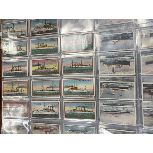 57 - Collection in plastic sleeves with complete and part sets including American Tobaccos Old Ships (Ser... 