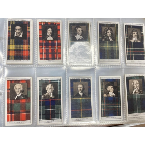 90 - Collection in album with complete sets including Lea War Pictures, Mitchell Seals, Clan Tartans, Sta... 