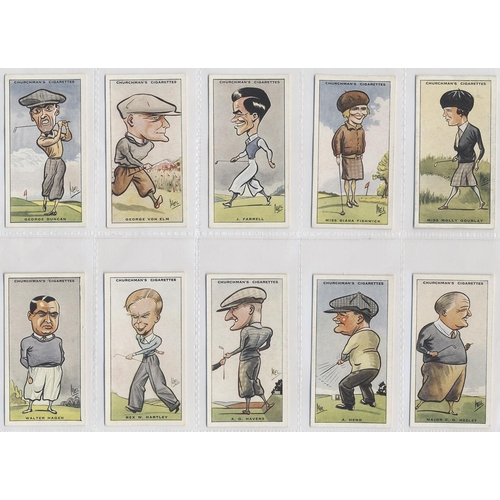 115 - Churchman. 1931 Prominent Golfers complete set in plastic sleeves generally fair to good. Cat. £800.... 