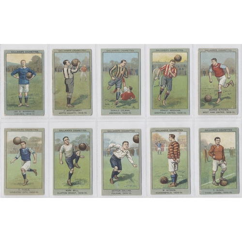 124 - Gallaher. 1910 Association football Club colours complete set in plastic sleeves generally fair to g... 