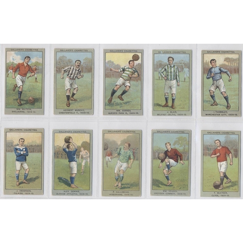 124 - Gallaher. 1910 Association football Club colours complete set in plastic sleeves generally fair to g... 