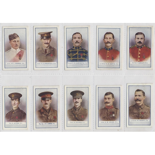 133 - Gallaher. 1915-1918 The Great War Victoria Cross Heroes series 1-8. Generally in very good condition... 