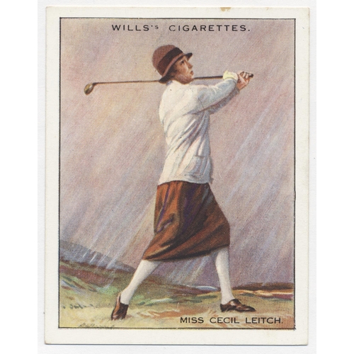 201 - Wills. 1930 Famous Golfers (L) complete set in plastic sleeves generally fair to good. Cat. £550. (S... 