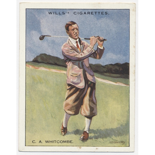 201 - Wills. 1930 Famous Golfers (L) complete set in plastic sleeves generally fair to good. Cat. £550. (S... 