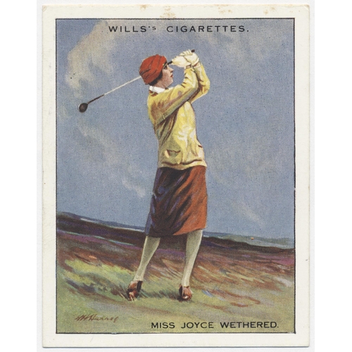 201 - Wills. 1930 Famous Golfers (L) complete set in plastic sleeves generally fair to good. Cat. £550. (S... 