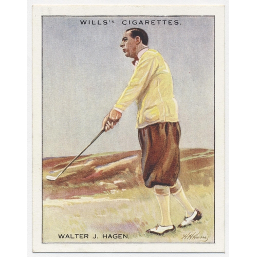 201 - Wills. 1930 Famous Golfers (L) complete set in plastic sleeves generally fair to good. Cat. £550. (S... 