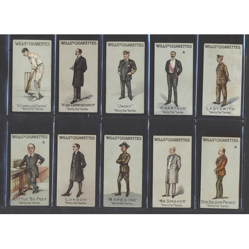 203 - Wills. Complete set of 1902 Wills Vanity Fair series (unnumbered), generally mixed condition. Qty 50... 