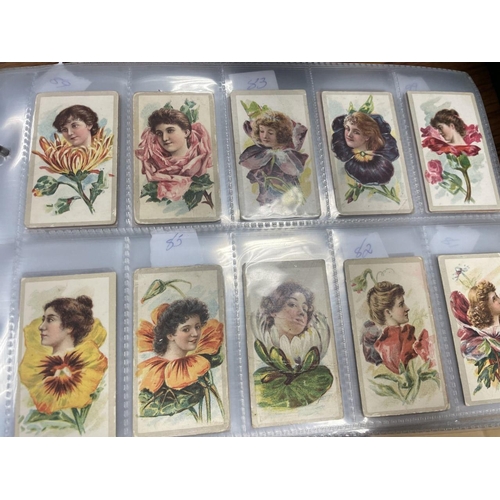 206 - Collection in album with part and complete sets including British American Co Beauties Lanterns set,... 