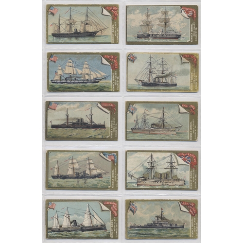 211 - Kinney. 1889 Naval vessels of The World complete set in plastic sleeves generally fair to good. Cat.... 