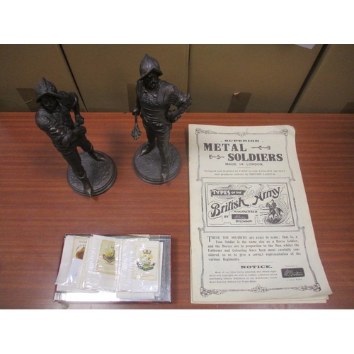 375 - Collection of mostly 54mm lead and plastic soldiers in mixed condition, includes Royal Marines, WW1 ... 