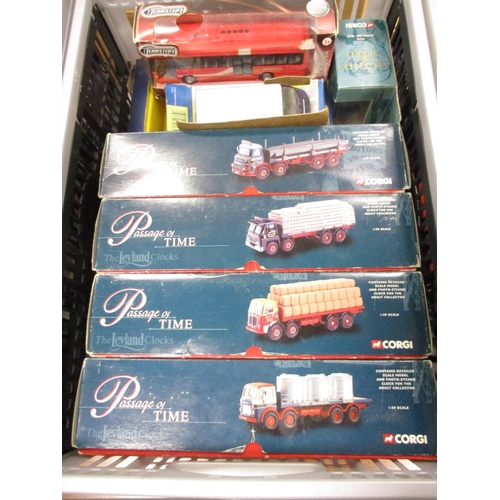 412 - Collection of Cars, Buses and Lorries boxed and unboxed in mixed condition with Matchbox, Corgi, EFE... 