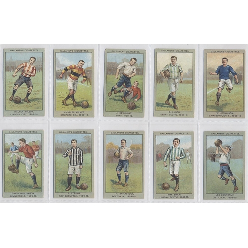 124 - Gallaher. 1910 Association football Club colours complete set in plastic sleeves generally fair to g... 