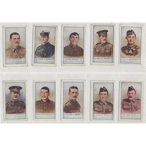 133 - Gallaher. 1915-1918 The Great War Victoria Cross Heroes series 1-8. Generally in very good condition... 