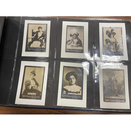 160 - Ogdens. Collection in album with part sets of Guinea Golds (mounted) including Actors and Actresses ... 