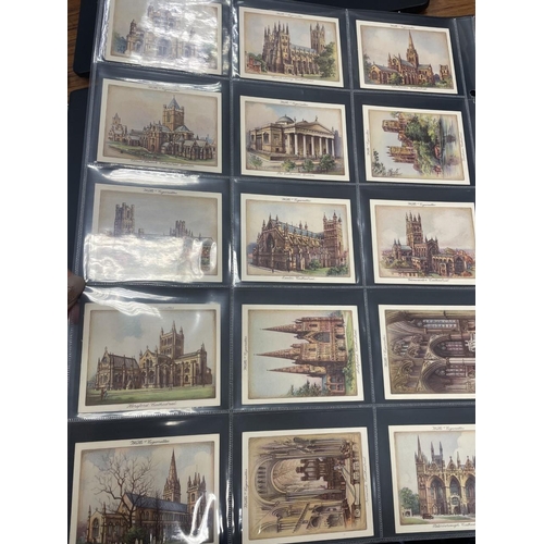 199 - Wills. Collection of large cards in album with complete sets including The Kings Art Treasures, Engl... 