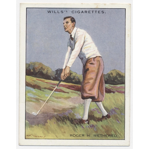 201 - Wills. 1930 Famous Golfers (L) complete set in plastic sleeves generally fair to good. Cat. £550. (S... 