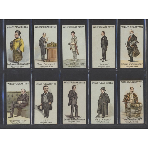 203 - Wills. Complete set of 1902 Wills Vanity Fair series (unnumbered), generally mixed condition. Qty 50... 