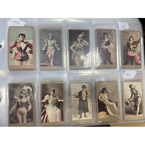 206 - Collection in album with part and complete sets including British American Co Beauties Lanterns set,... 