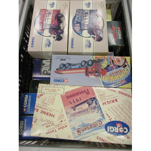 407 - Collection of Buses, Cars and Vans boxed and unboxed in mixed condition featuring Burago, Corgi, Sik... 