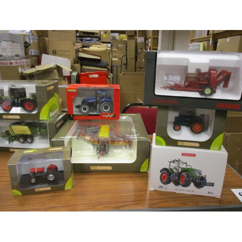 462 - Collection of 1:32 Farm Machinery mint in excellent boxes Tractors include Britains New Holland T8, ... 