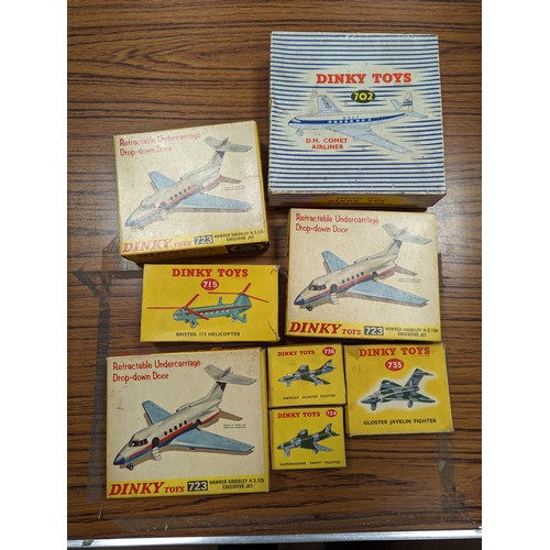 506 - Dinky. Earlier collection of aeroplanes/ helicopters generally good plus to excellent in good to goo... 