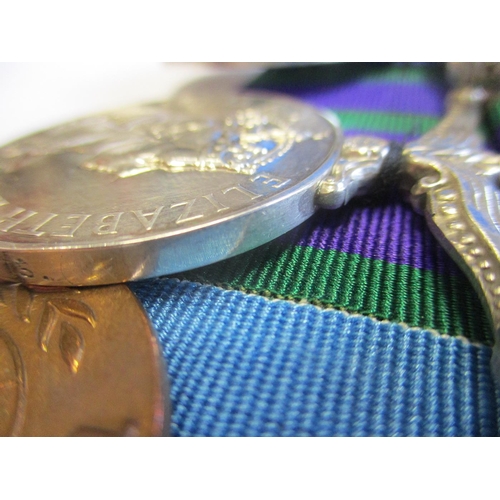 56 - 1923 GSM Brunei clasp, 1962 GSM 3 clasps Borneo, Malay Peninsula, Northern Ireland and UN Medal Cypr... 