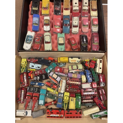 437a - Unboxed collection from the 1950s to 1970s including Matchbox, Dinky, Corgi, Husky etc generally mix... 