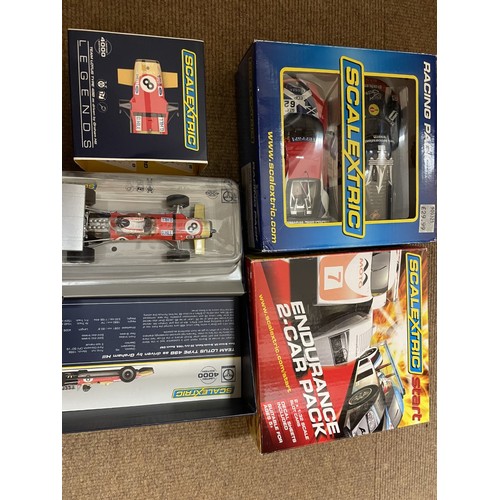 368 - Scalextric. Boxed collection with rally car twin pack No C3139, endurance twin pack No C3140, Ferrar... 