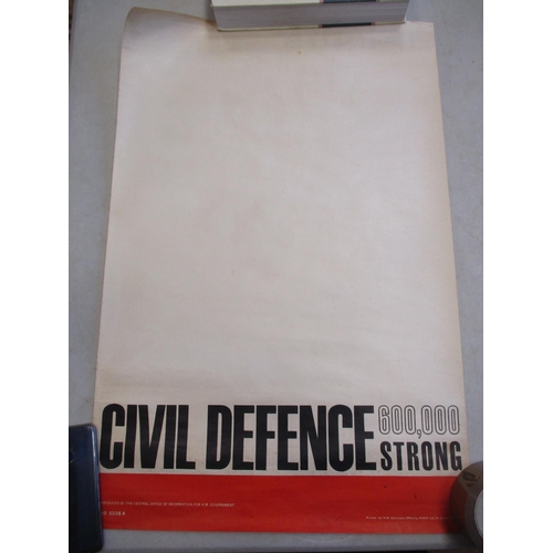 113 - Civil Defence range of 1950s recruiting posters with:
1. You'd want to help - but could you? on red ... 