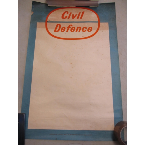 113 - Civil Defence range of 1950s recruiting posters with:
1. You'd want to help - but could you? on red ... 