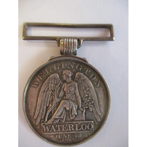 20 - 1815 Waterloo Medal re-named in contemporary style in upright capitals to Peter McCulloch 79Th Regt ... 