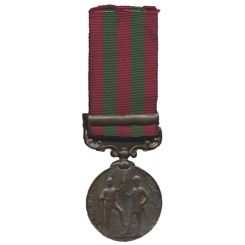 28 - 1895 India Medal (Bronze) Punjab Frontier 1897-98 clasp to Painter Gullu Khan Comm (?) Dept fine. (Y... 