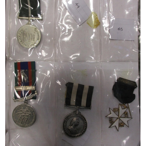 4 - Collection in medal album with 1884-6 Khedive's Star, WW1 Mercantile Marine War Medal to George H. H... 