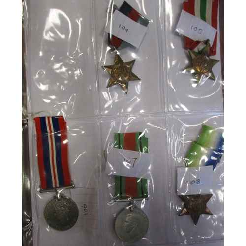 5 - Mixed collection in medal album with WW1 BWM to 1273 Gnr C. Wilkinson R.A., WW2 1939-1945 (3), Atlan... 