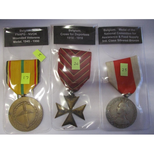 64 - Belgium. Collection including Order of the Red Cross 1st Class, NSB Veterans Cross, Order of Leopold... 