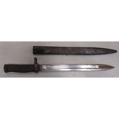 81A - German bayonet and scabbard range with:
1. K98 by Rich A. Herder, 2055, mis-matched scabbard No 9203... 