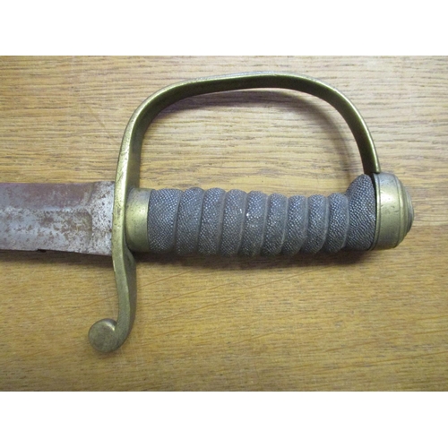 96 - 1864 U.S. cavalry sabre and scabbard, ricasso stamped U.S./MM/1864, reverse stamped Ames Mfg Co/Chic... 