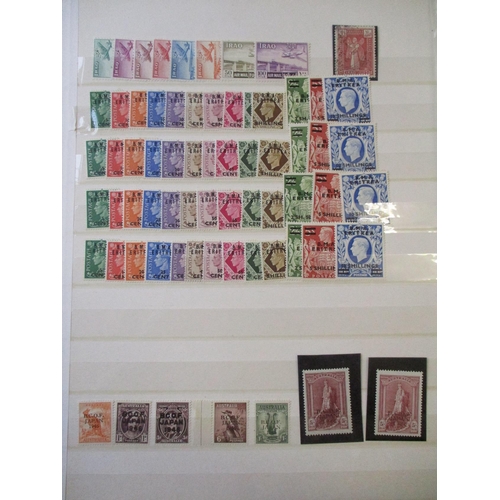 22 - BC. Middle period mint and used selection in stockbook incl BCOF 1946-7 to 5/- (both) M, BOIC, Eritr... 