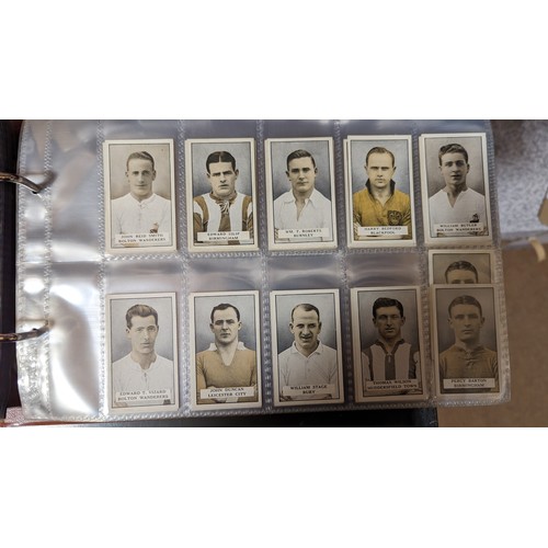 118 - Gallaher. Collection in album with complete sets including Gallaher Footballers in Action, Footballe... 