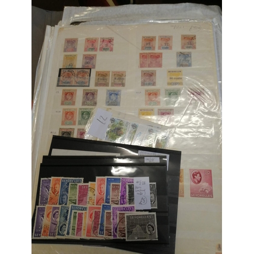 32 - BC QV-QEII misc accum on leaves and stockcards, sorted by country into folders. Incl useful ranges N... 