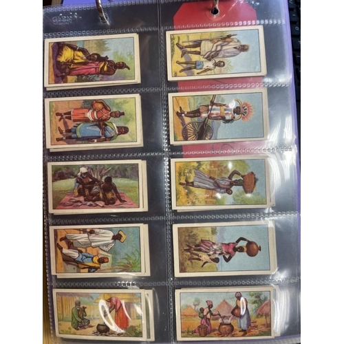 62 - Collection in album with complete sets including Raydex C.W.S African Types, Sniders and Abrahams Na... 