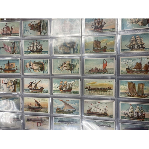 53 - Collection in plastic sleeves with complete and part sets including American Tobaccos Old Ships (Ser... 